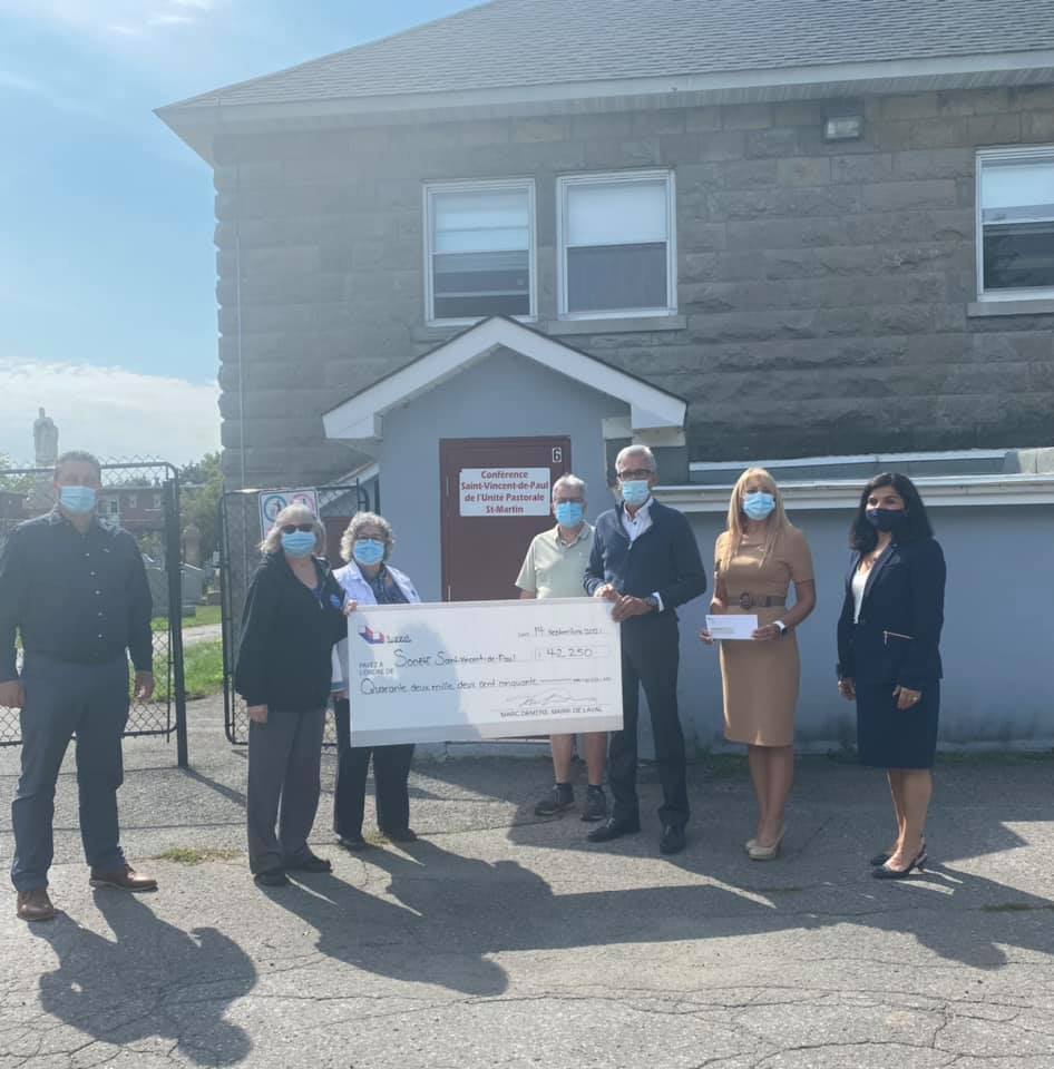 42 250$ remis par la Ville de Laval à Opération Bonne Mine