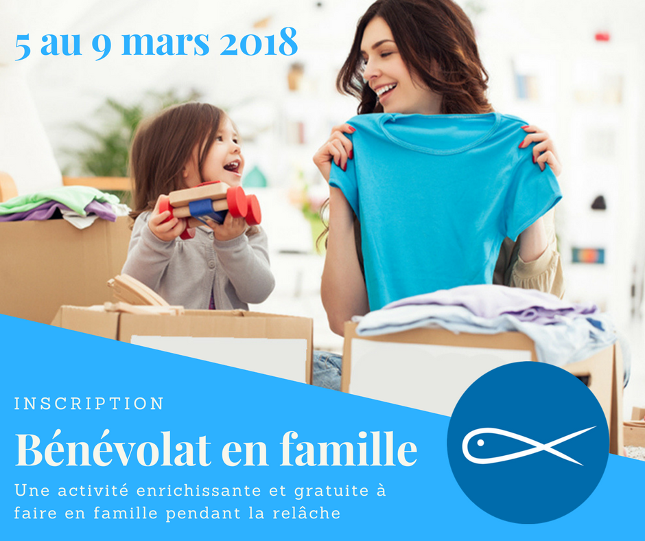 Le bénévolat familial, une activité à essayer pendant la relâche scolaire